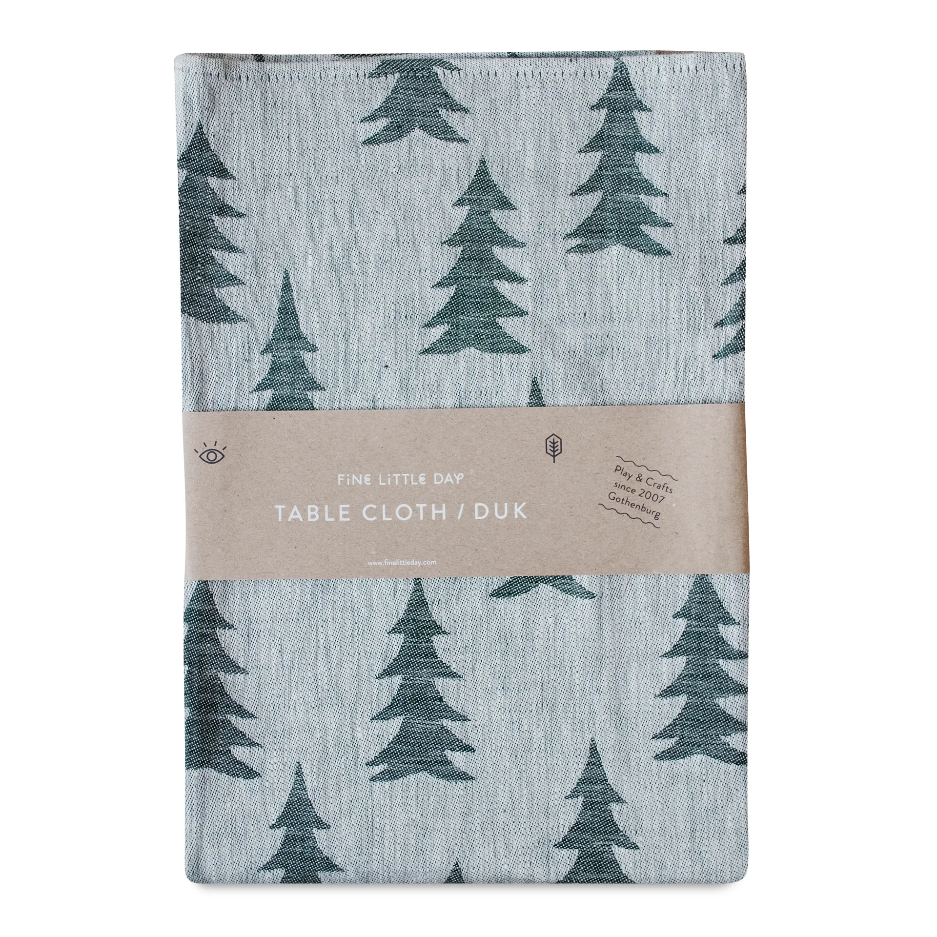 Gran Jacquard gewebtes Tischtuch 147 x 250cm, Grün-grau Fine Little Day