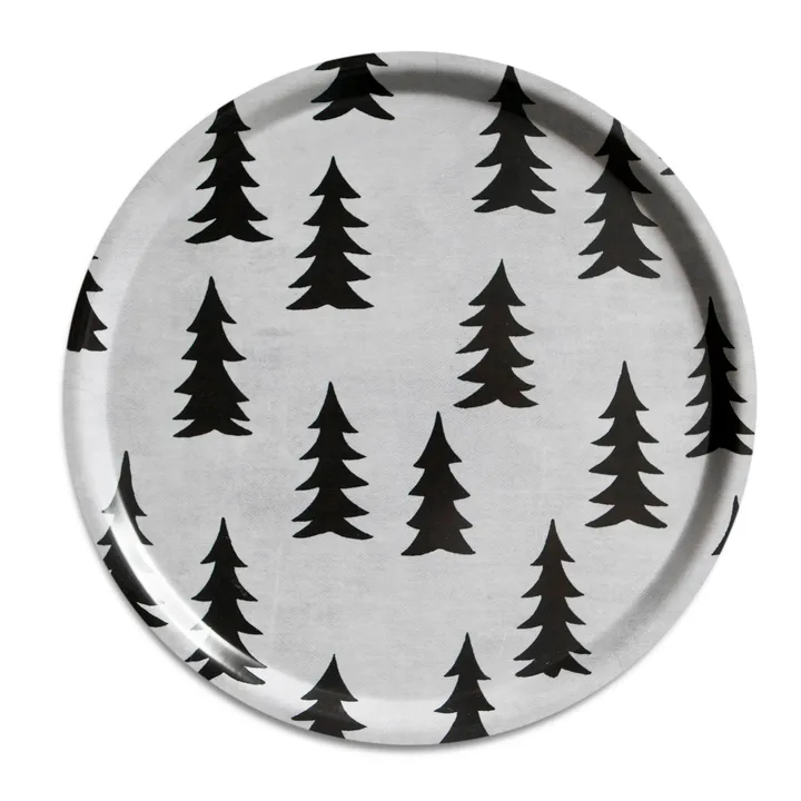 Gran Tablett - Schwarz-weiß, Ø38 cm - Fine Little Day