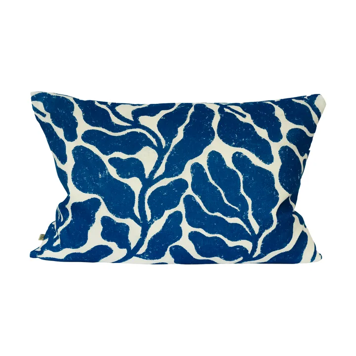 Leaves Kissenbezug 48x68 cm - Weiß-Blau - Fine Little Day