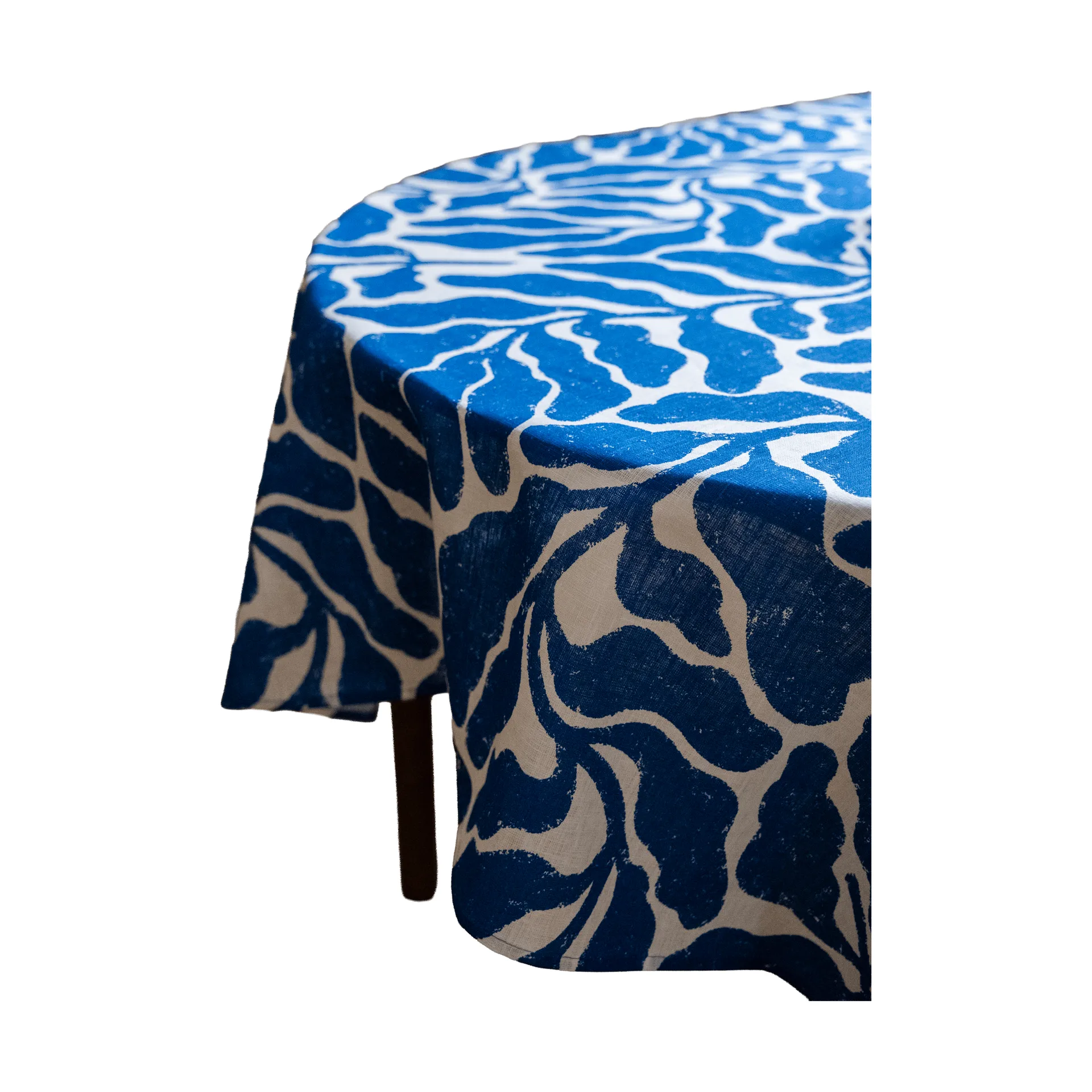 Leaves Tischdecke, Weiß-Blau, 147x147 cm Fine Little Day