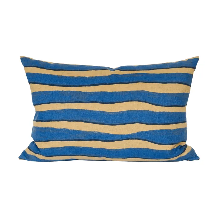 Rand Kissenbezug - Braun-Blau, 48,68 cm - Fine Little Day