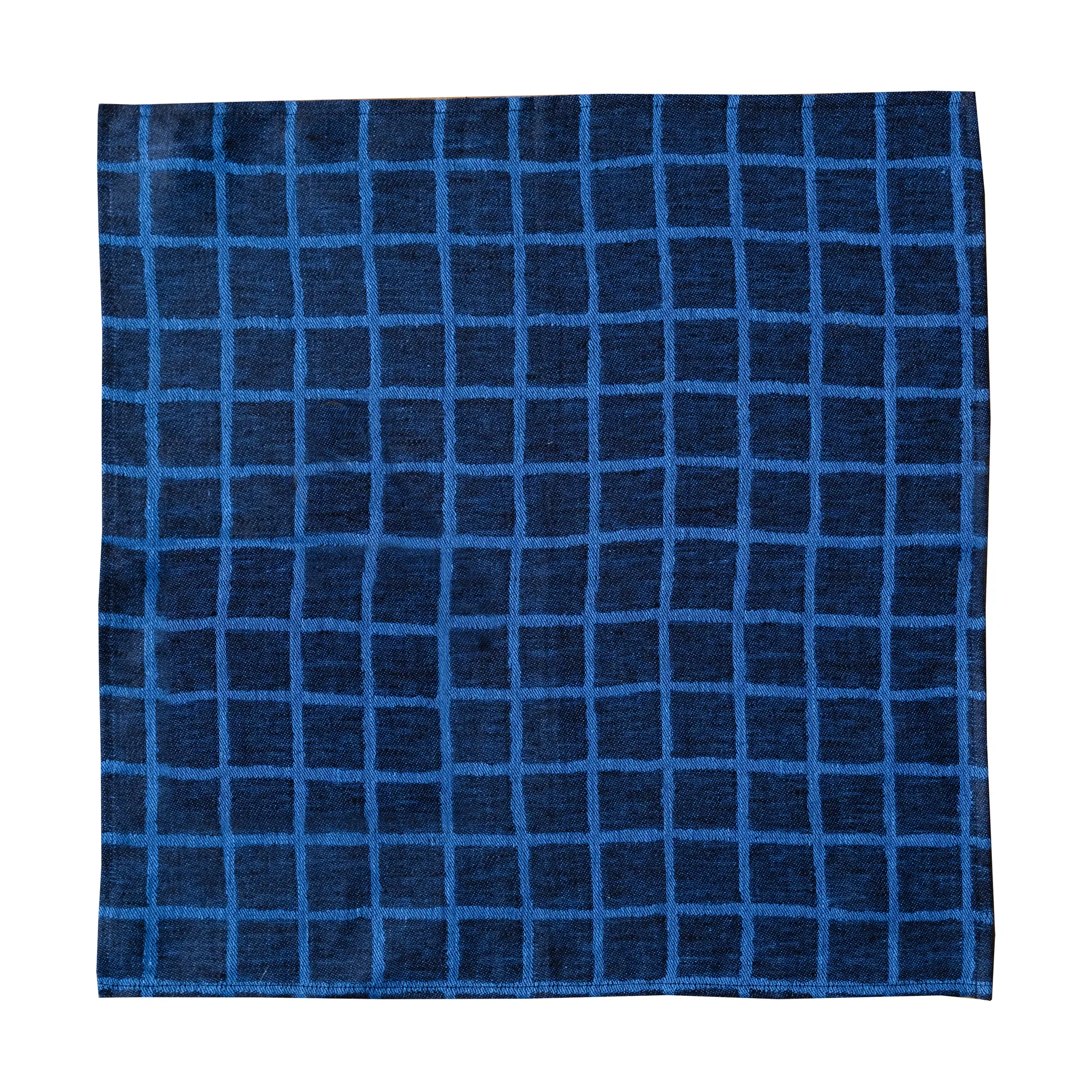 Rutig Jacquard gewebte Serviette 2er Pack, Blue-black Fine Little Day