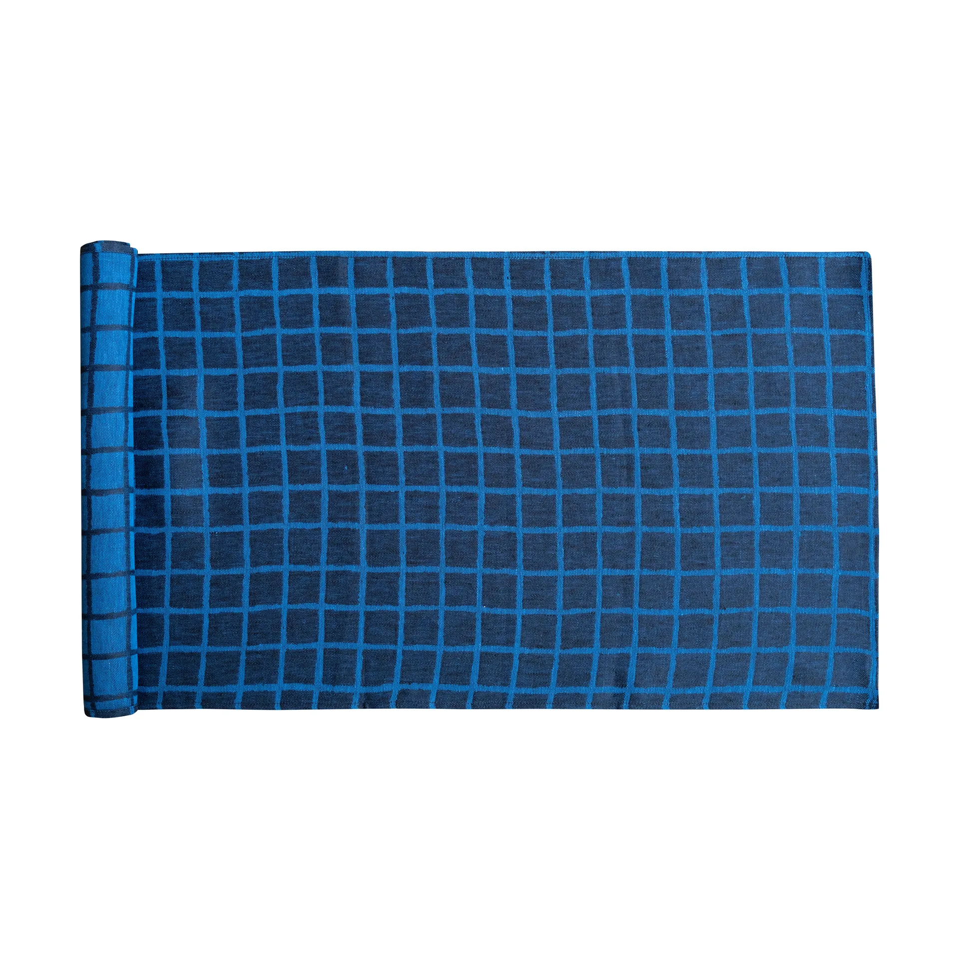 Rutig Jacquard gewebter Tischläufer 45 x 150cm, Blue-black Fine Little Day