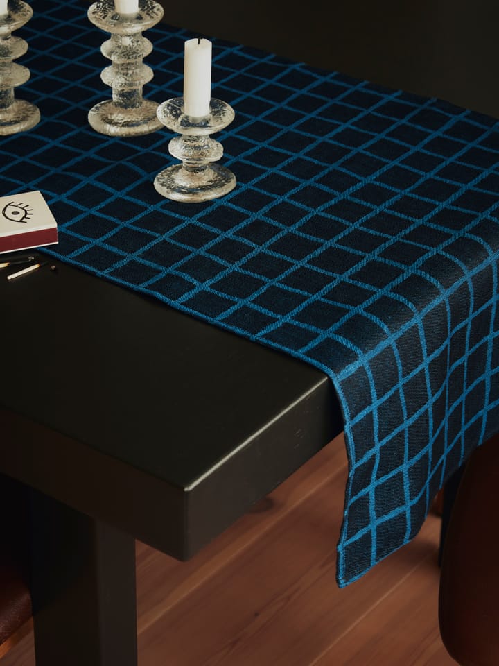 Rutig Jacquard gewebter Tischläufer 45 x 150cm - Blue-black - Fine Little Day