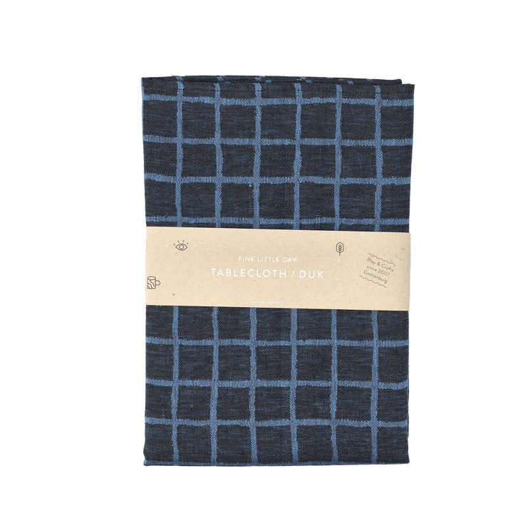 Rutig Jacquard gewebtes Tischtuch 147 x 147cm - Blue-black - Fine Little Day