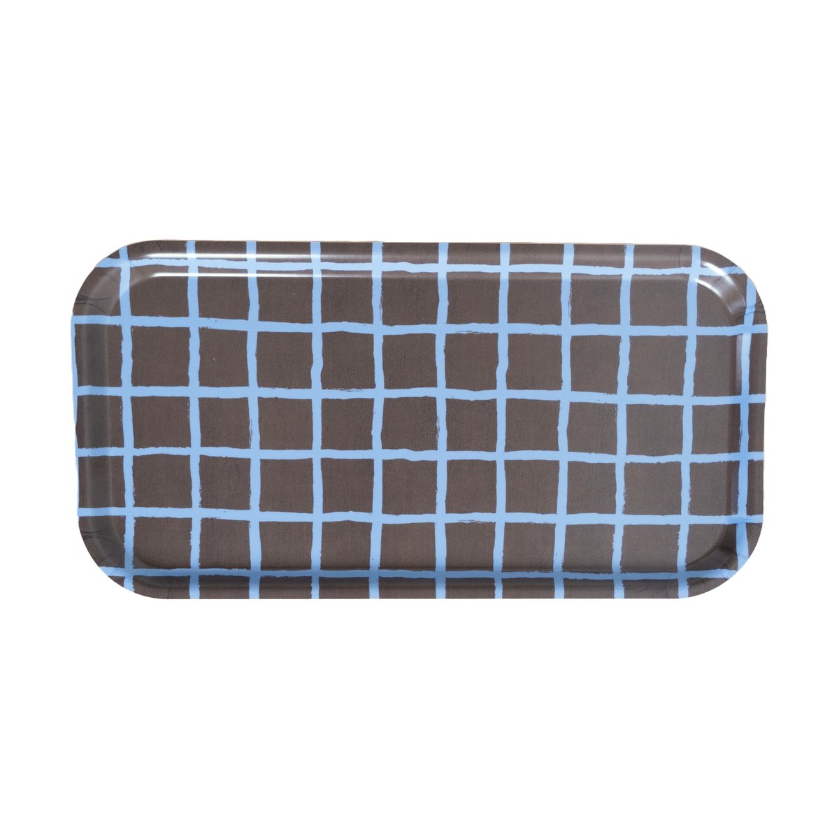Fine Little Day Rutig Tablett 22x43 cm Braun