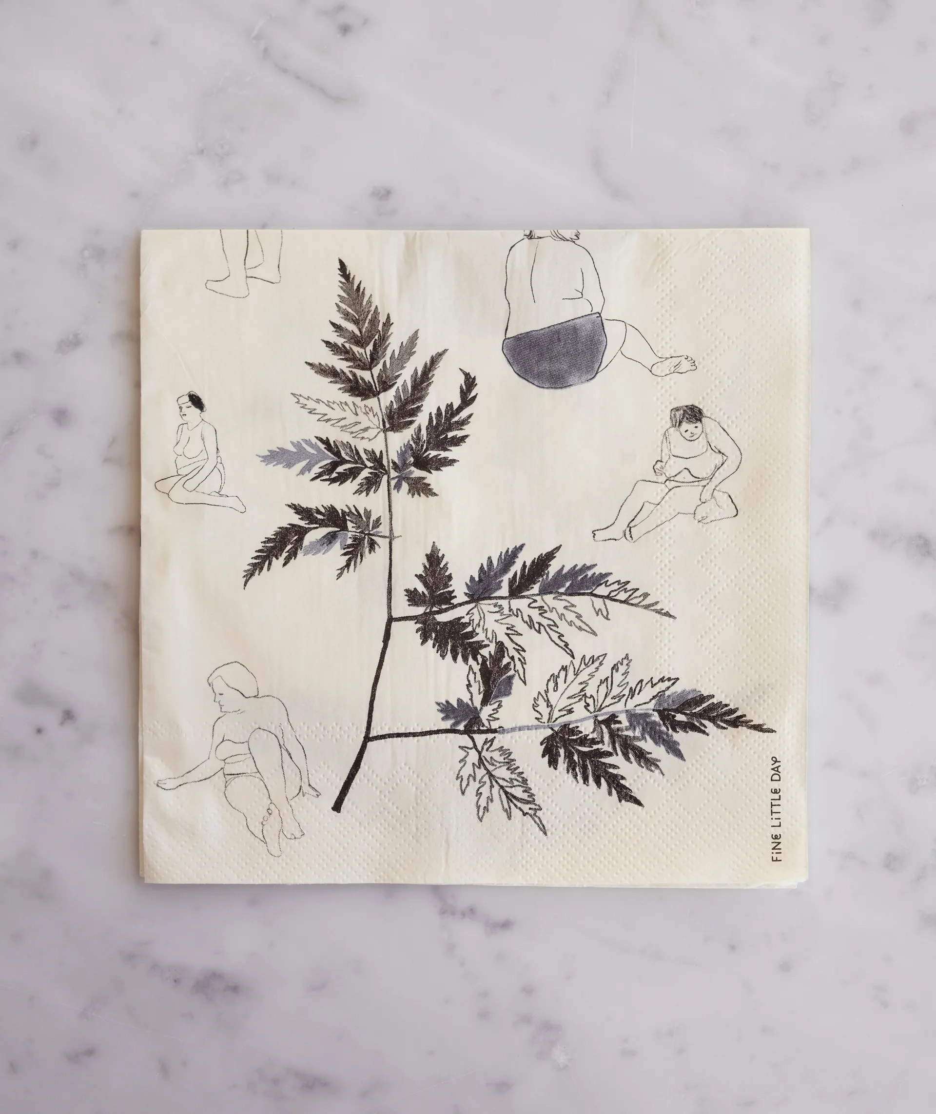 Saltholmen Serviette 25er Pack, Gelb-grau Fine Little Day