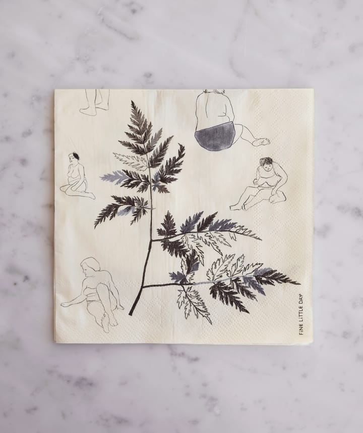 Saltholmen Serviette 25er Pack, Gelb-grau Fine Little Day