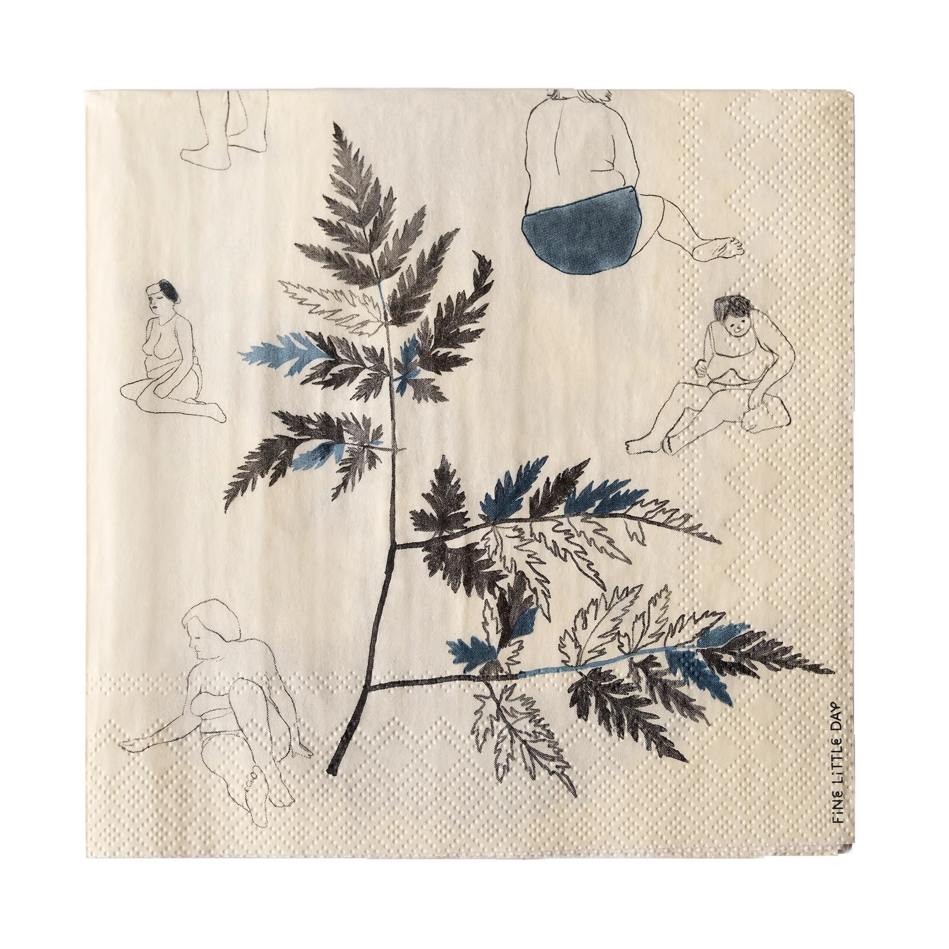 Saltholmen Serviette 25er Pack, Gelb-grau Fine Little Day