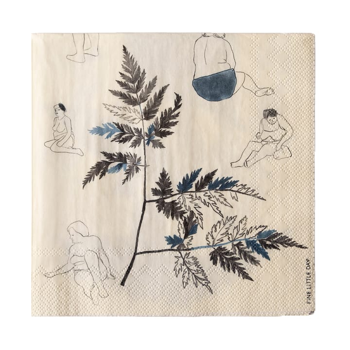 Saltholmen Serviette 25er Pack, Gelb-grau Fine Little Day