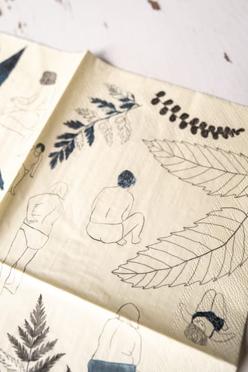 Saltholmen Serviette 25er Pack - Gelb-grau - Fine Little Day