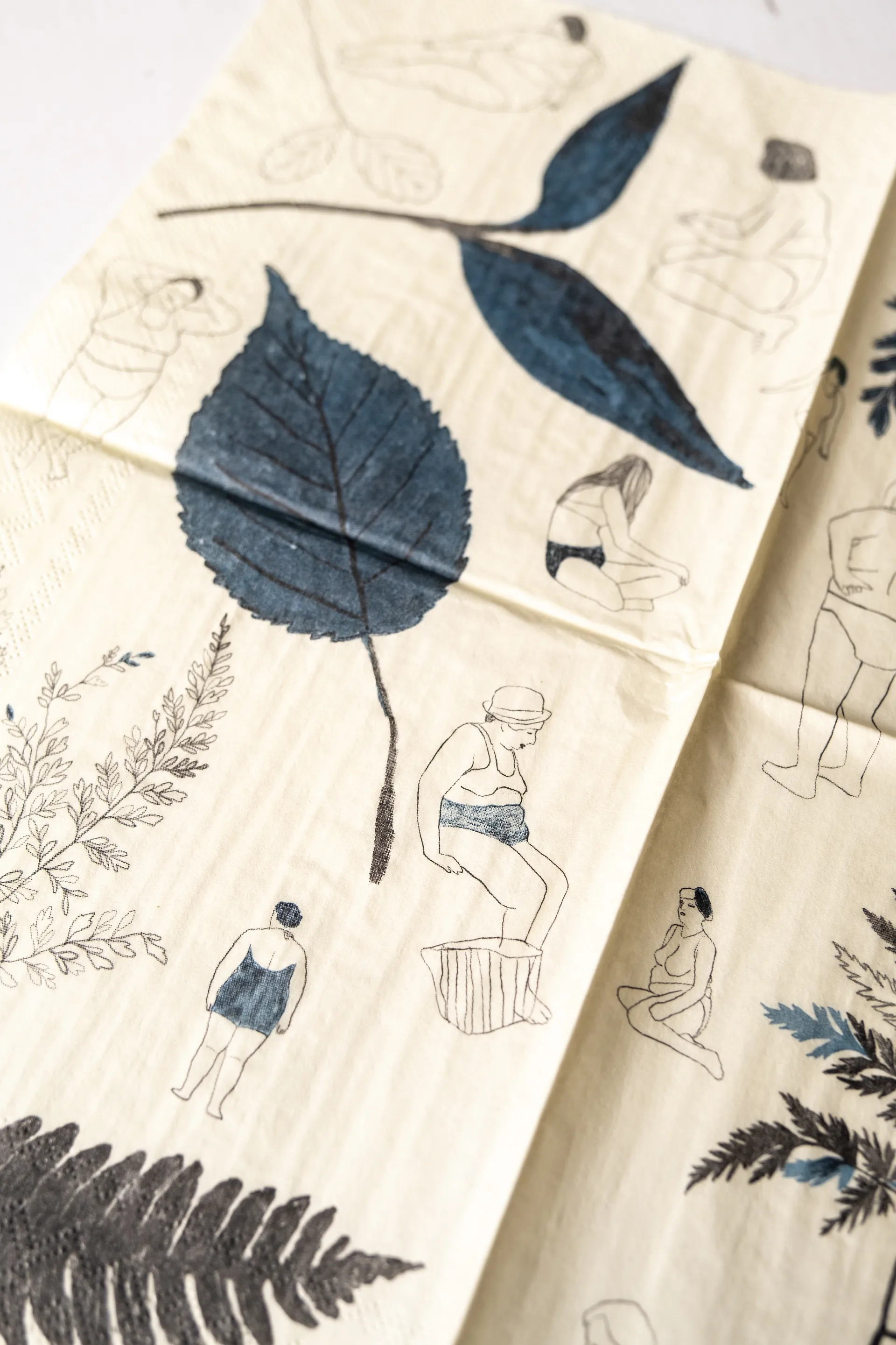 Saltholmen Serviette 25er Pack, Gelb-grau Fine Little Day