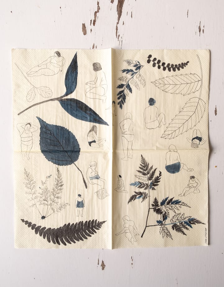 Saltholmen Serviette 25er Pack, Gelb-grau Fine Little Day