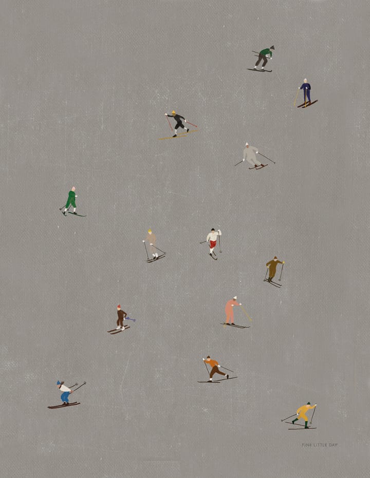 Skiers Poster 40 x 50cm - Grau - Fine Little Day