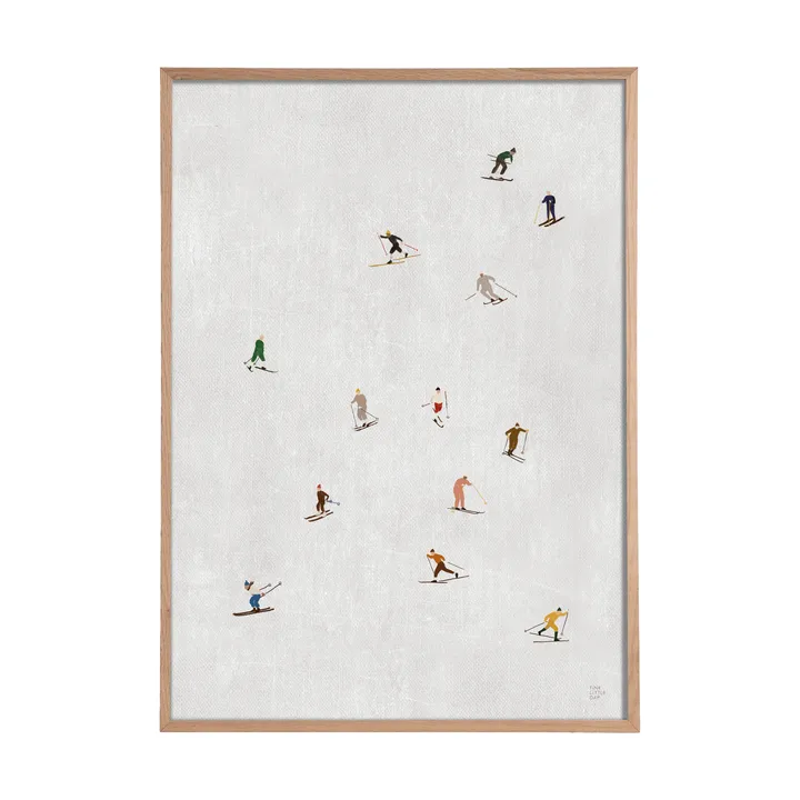 Skiers Poster 50 x 70cm - Hellgrau - Fine Little Day