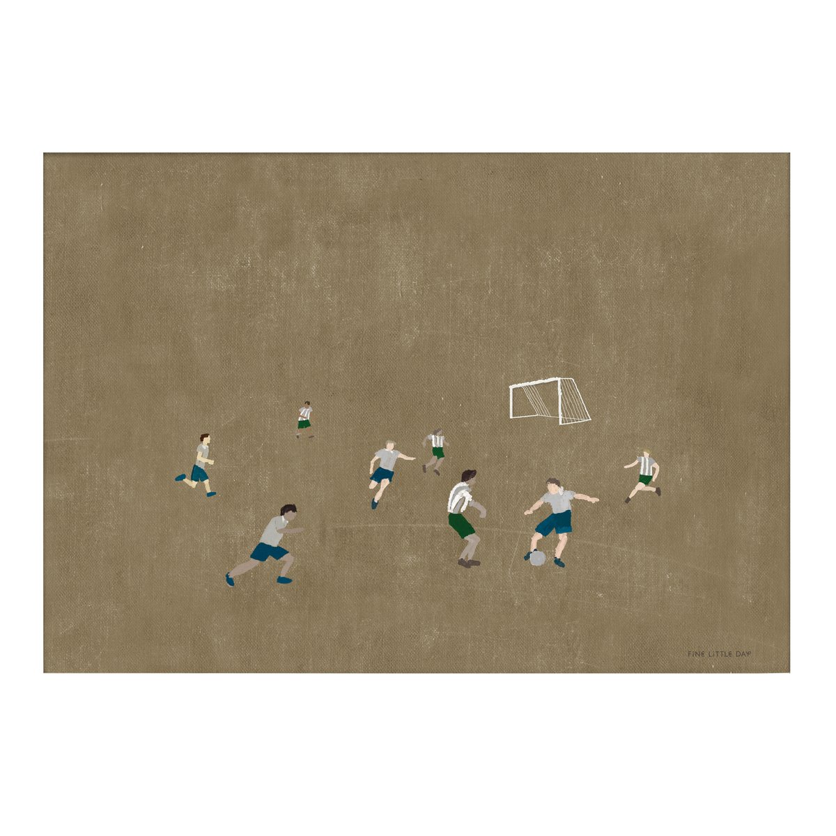 Fine Little Day Soccer Poster 50 x 70cm Braun | Skandinavisches Design | Poster | Braun
