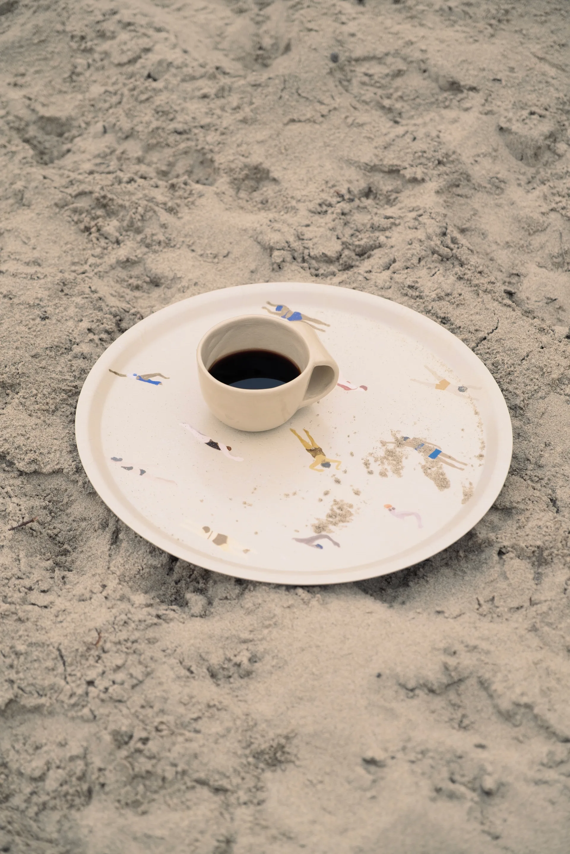 Swimmers Tablett Ø38cm, Beige Fine Little Day