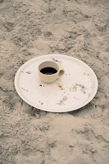 Swimmers Tablett Ø38cm - Beige - Fine Little Day