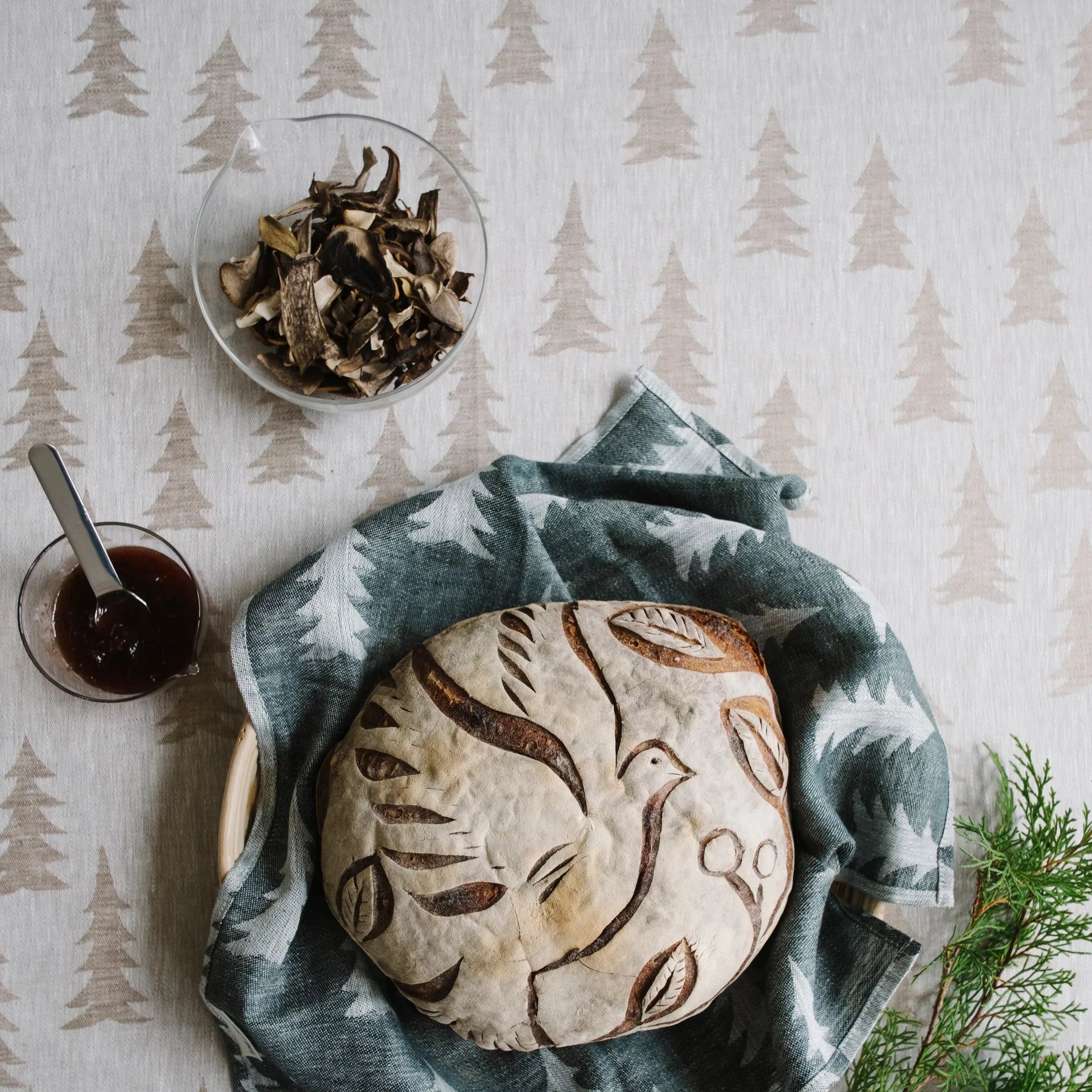 Tanne Tuch Leinen 147 x 147cm, Sand Fine Little Day