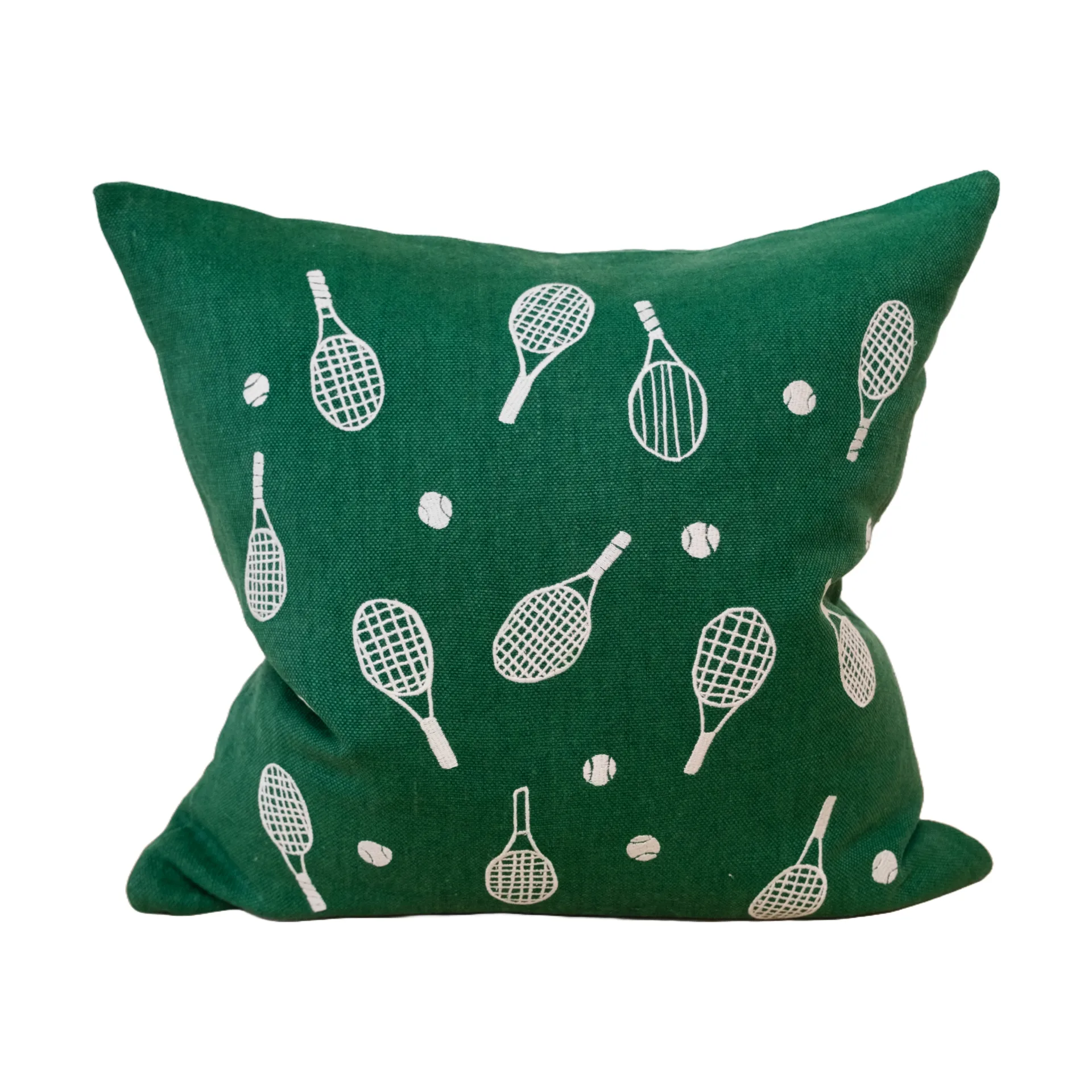 Tennisracket Kissenbezug 48x48 cm, Green Fine Little Day