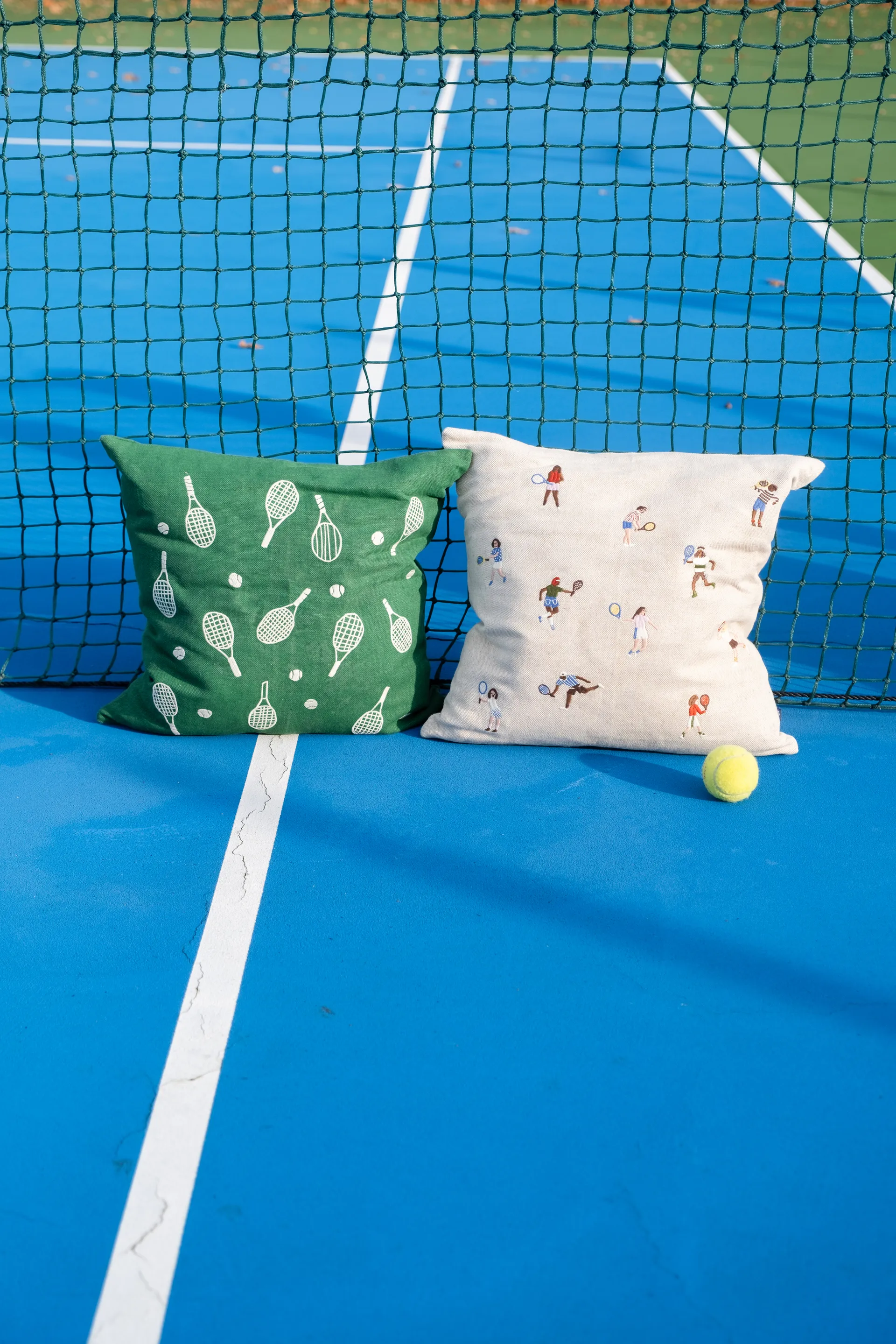 Tennisracket Kissenbezug 48x48 cm, Green Fine Little Day