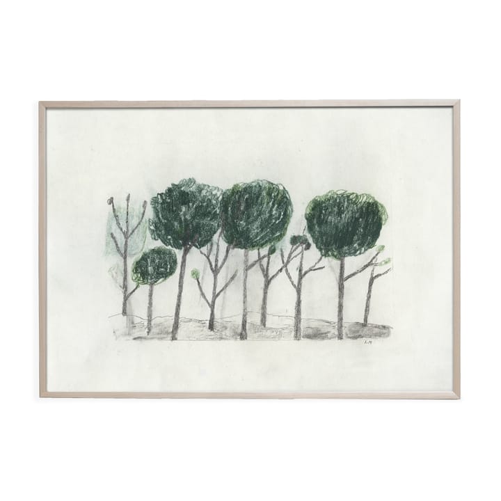Trees Poster 50 x 70cm - Schwarz- off white - Fine Little Day