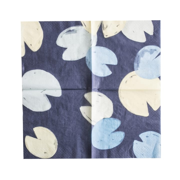 Water lilies Serviette 25er Pack - Blau-gelb - Fine Little Day