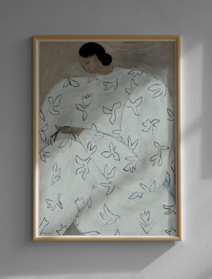 White Flower Poster 50 x 70cm - Nude - Fine Little Day