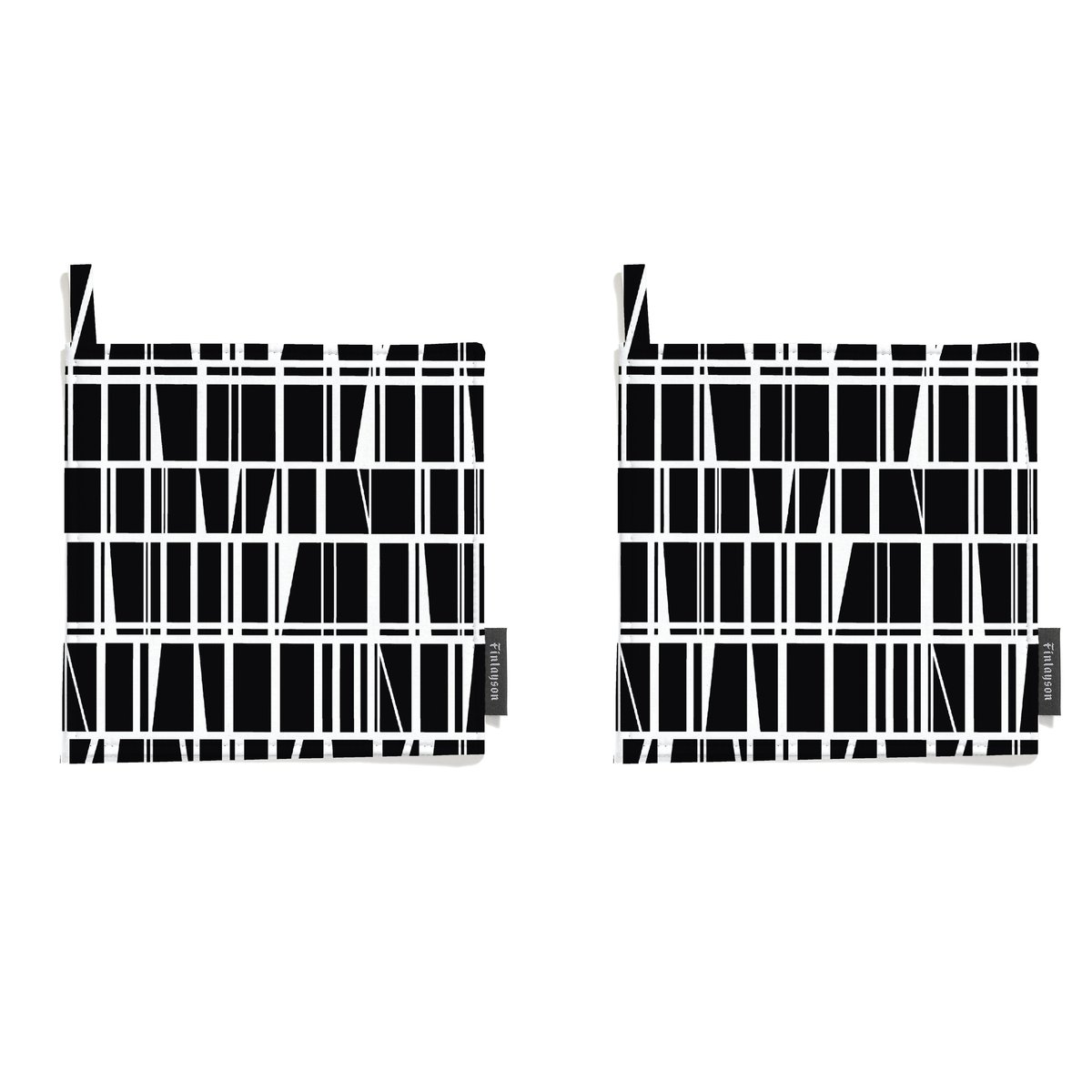 Finlayson Coronna Topflappen 2er Pack Schwarz-weiß
