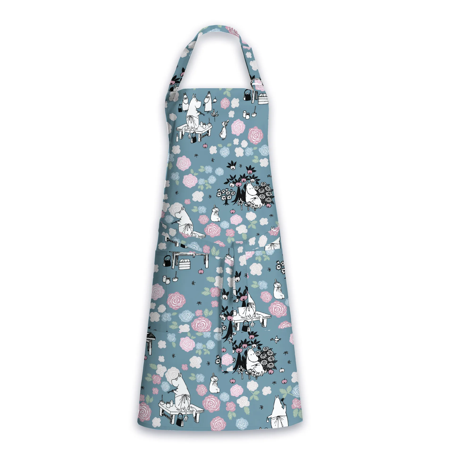 Mumin Mama Tagträumerei Schürze, Dunkelblau-rosa Finlayson