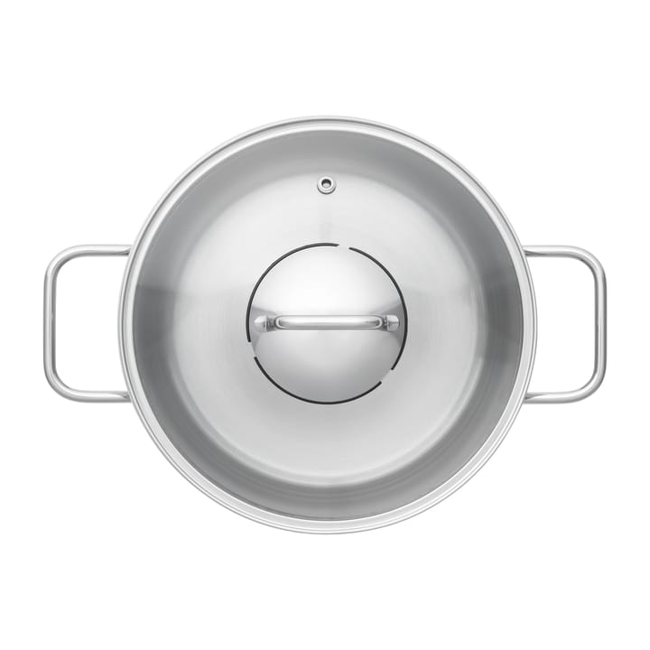 Fiskars Topfset mit Glasdeckel 3 Teile, Edelstahl Fiskars