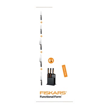 Functional Form Messerblock aus Plastik mit 5 Messern - 6 Teile - Fiskars