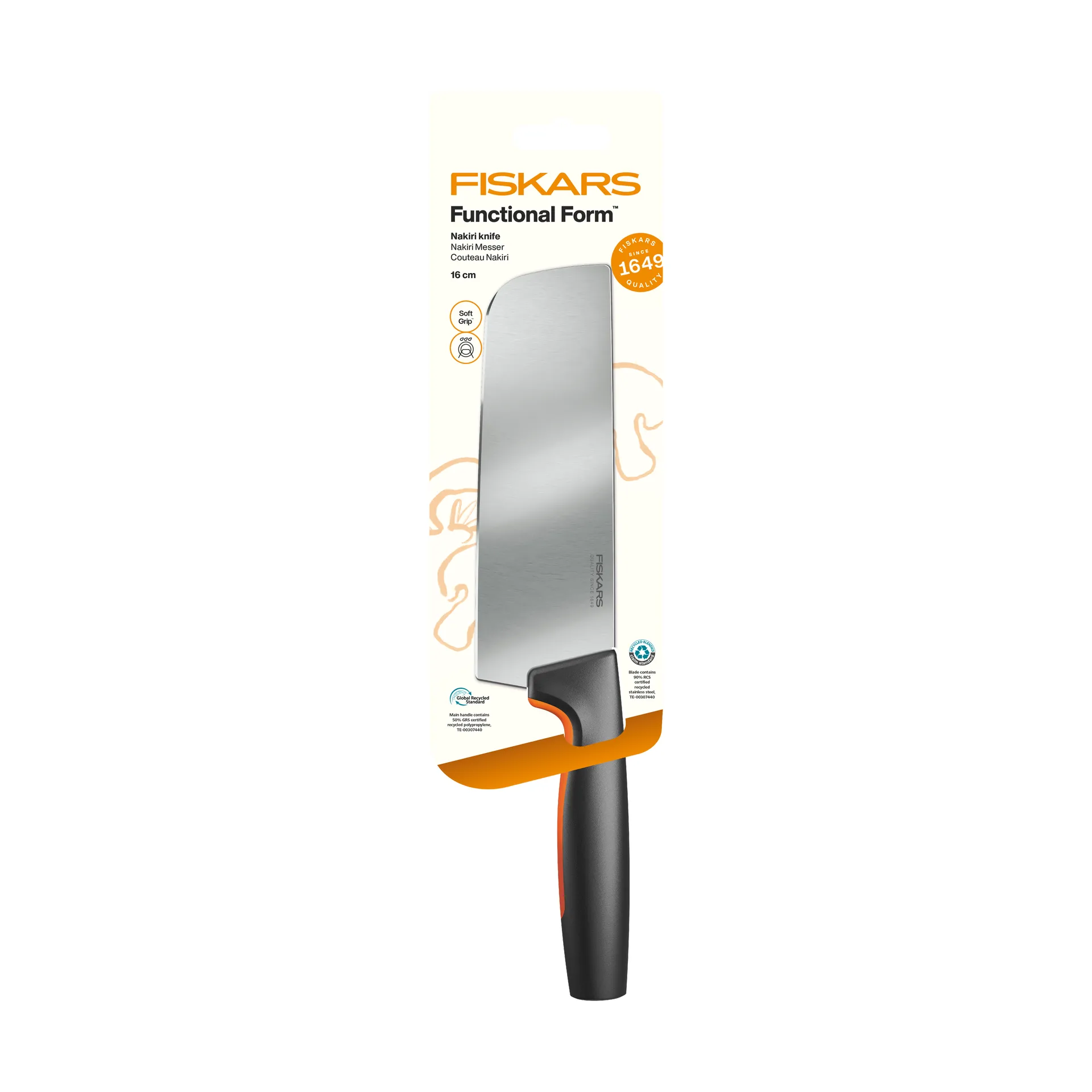 Functional Form Nakiri-Messer, Edelstahl Fiskars