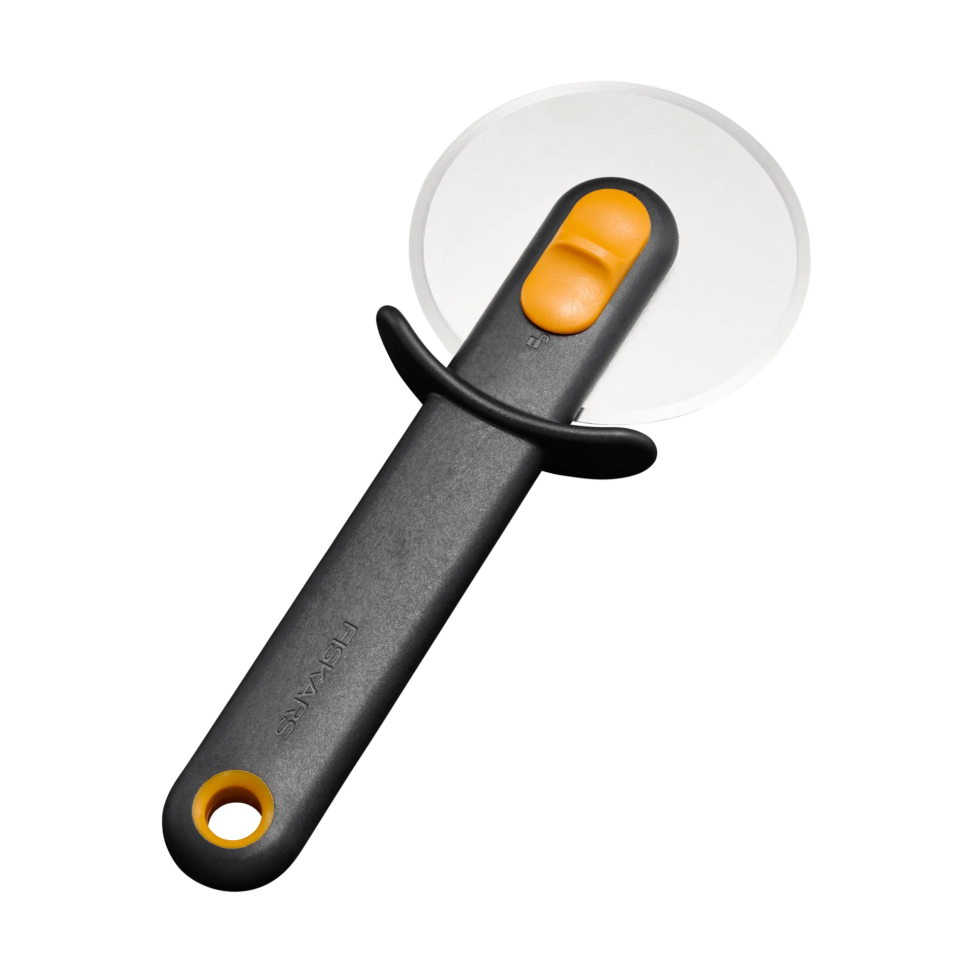 Functional Form Pizzaschneider, Schwarz, mit Klingenschutz Fiskars