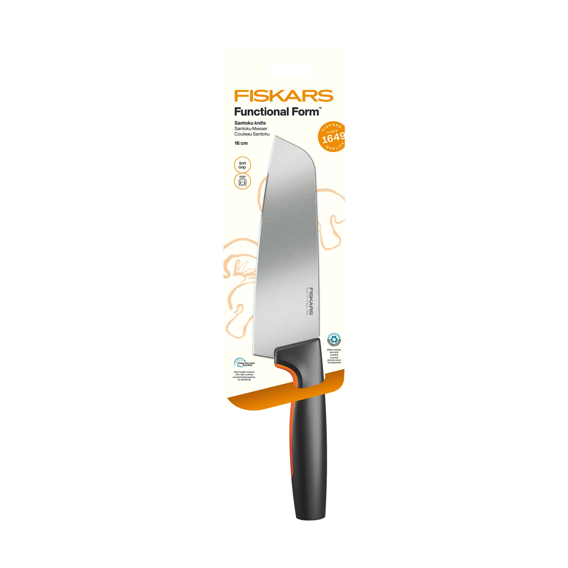 Functional Form Santokumesser, Edelstahl Fiskars