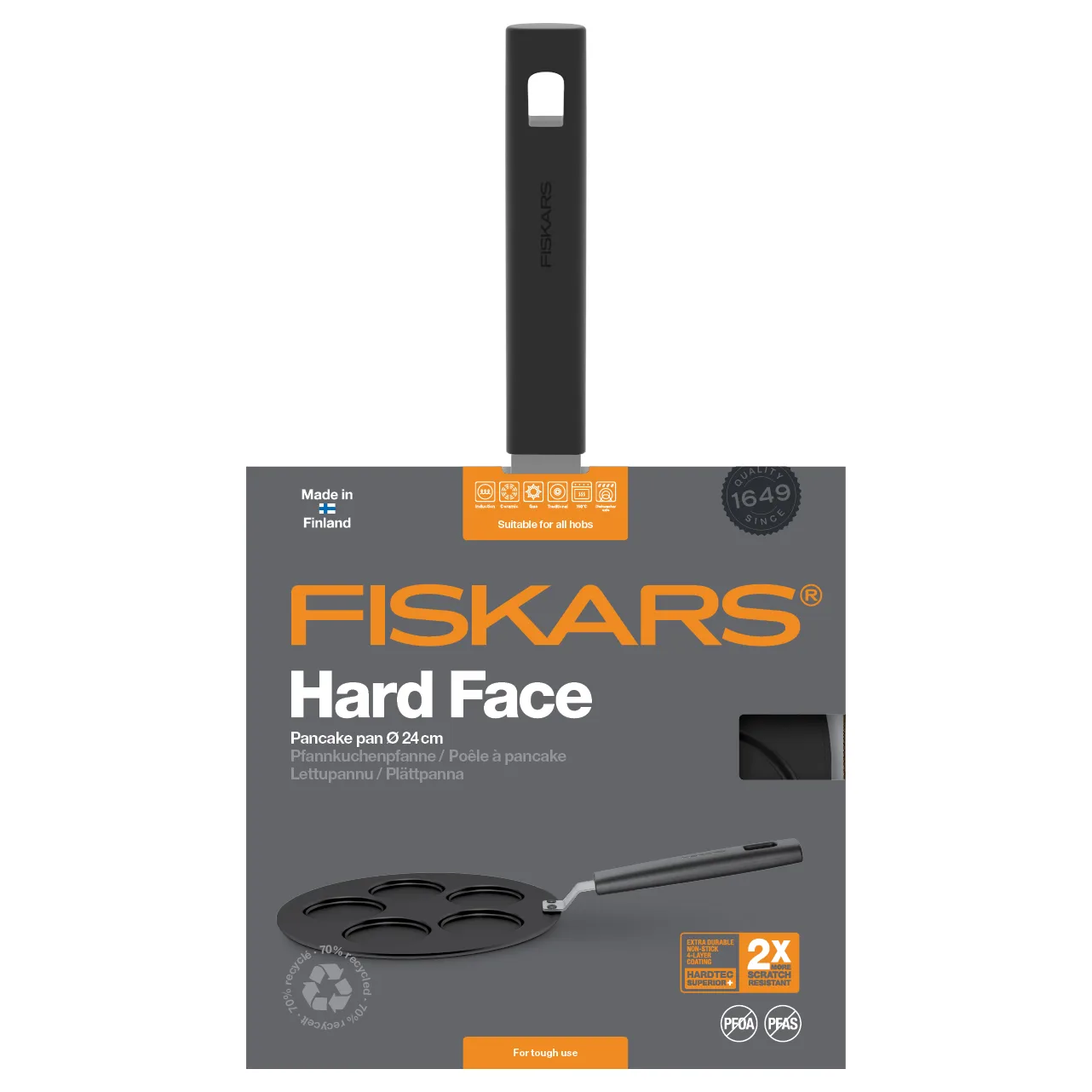 Hard Face Pfannkuchenpfanne, 24cm Fiskars