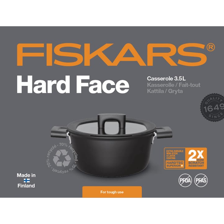 Hard Face Topf mit Deckel, 3,5 L Fiskars