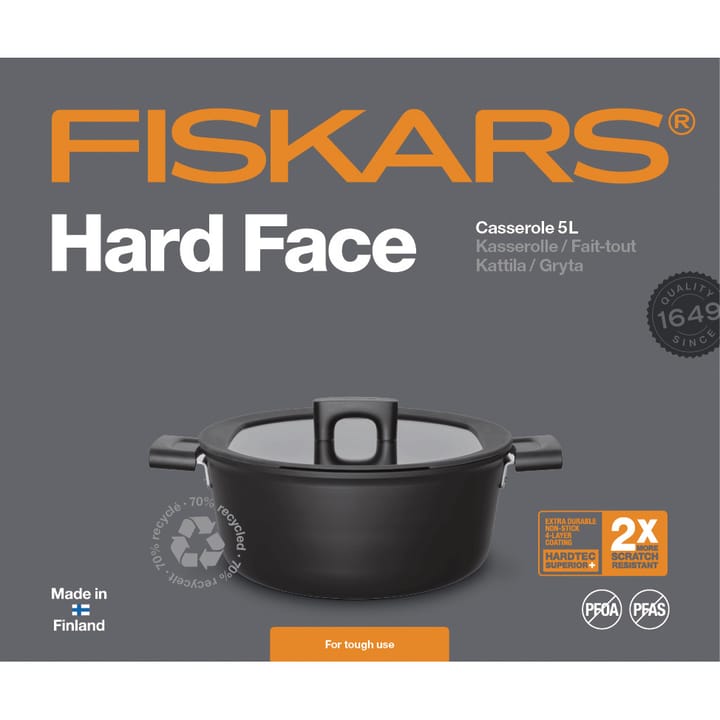 Hard Face Topf mit Deckel - 5 L - Fiskars