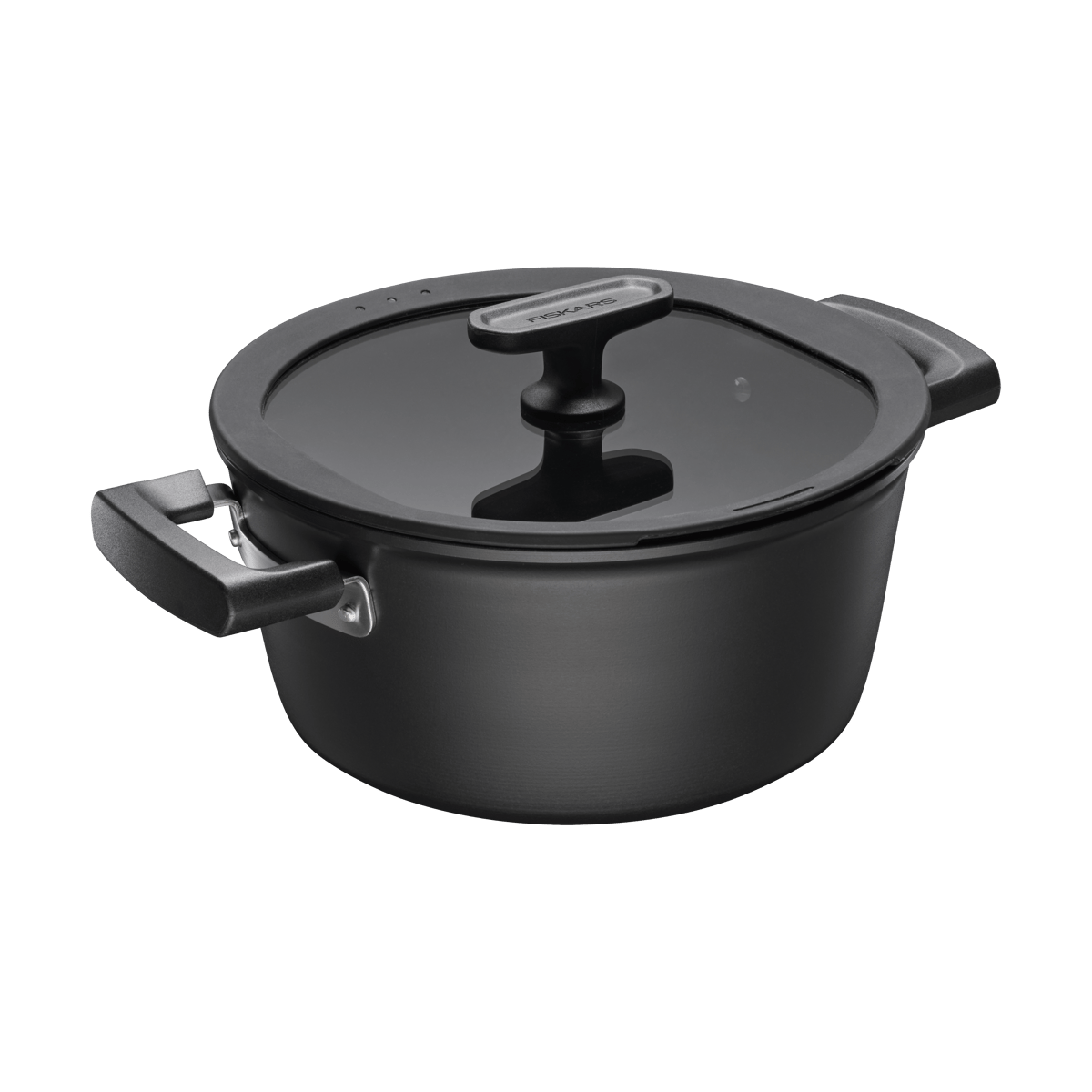 Fiskars Hard Face Topf mit Deckel Ceratec Superior 3,5 L
