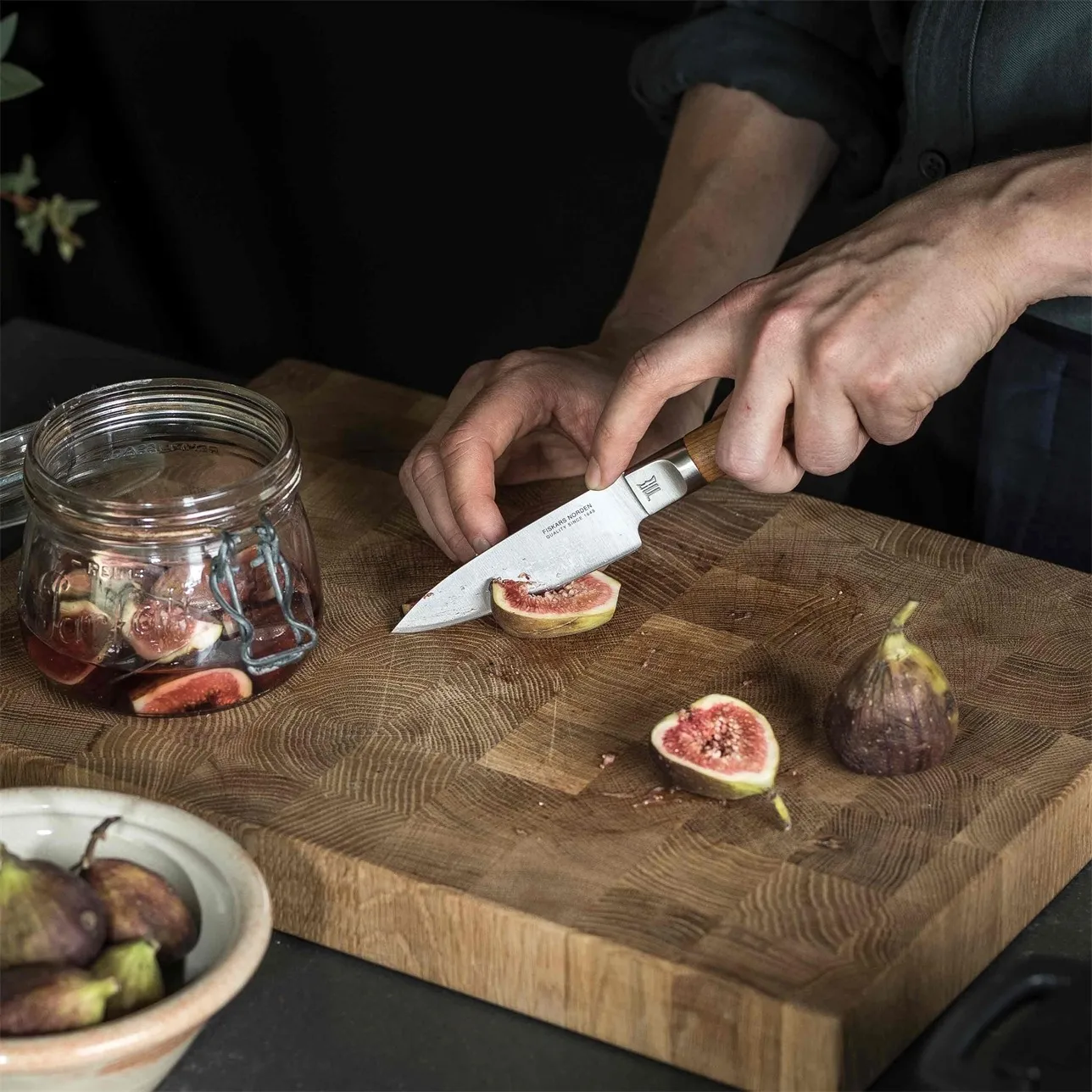 Norden Kochmesser + Gemüsemesser Messer-Set 2-teilig, Edelstahl-birke Fiskars