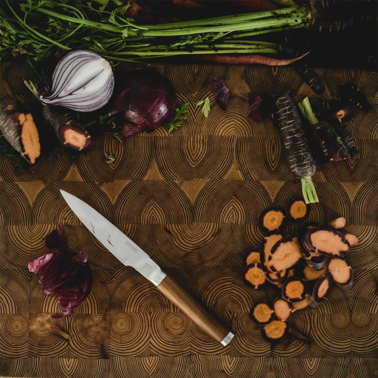 Norden Kochmesser + Gemüsemesser Messer-Set 2-teilig, Edelstahl-birke Fiskars