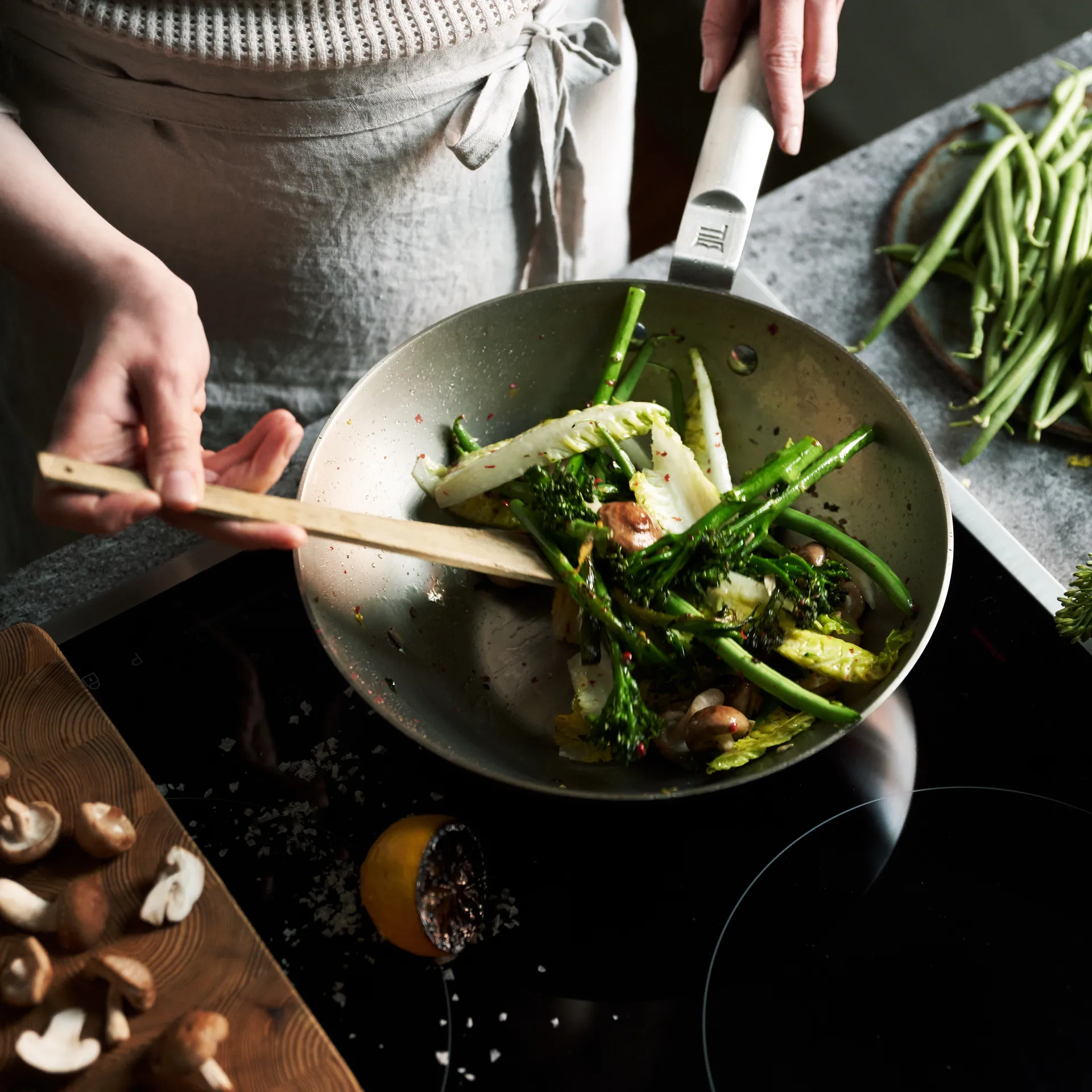 Norden Wok-Pfanne Edelstahl, 28cm Fiskars