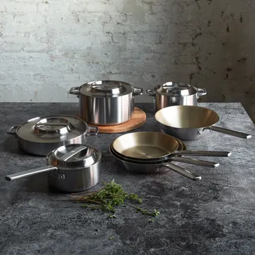 Norden Wok-Pfanne Edelstahl - 28cm - Fiskars