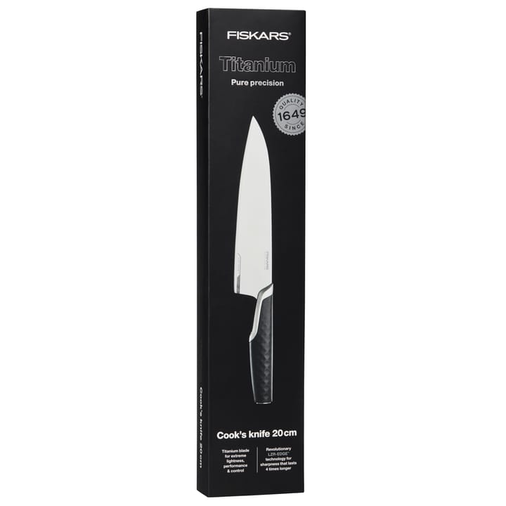 Titanium Kochmesser 20cm, Schwarz Fiskars
