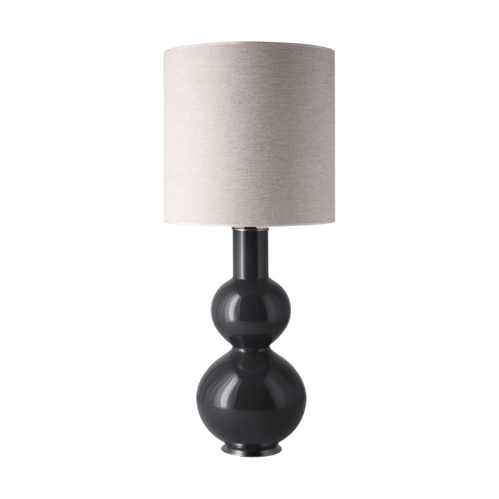 Augusta Tischleuchte grauer Lampenfuß - London Beige M - Flavia Lamps