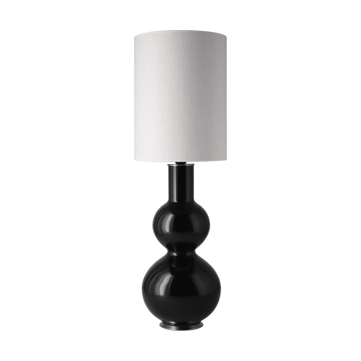 Augusta Tischleuchte schwarzer Lampenfuß - Babel Beige L - Flavia Lamps