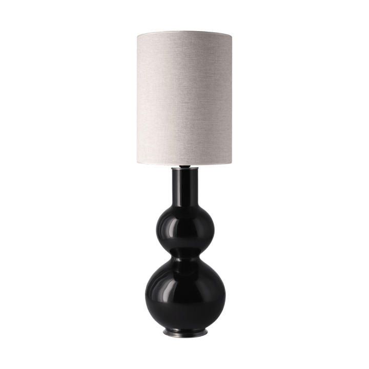 Augusta Tischleuchte schwarzer Lampenfuß - London Beige L - Flavia Lamps