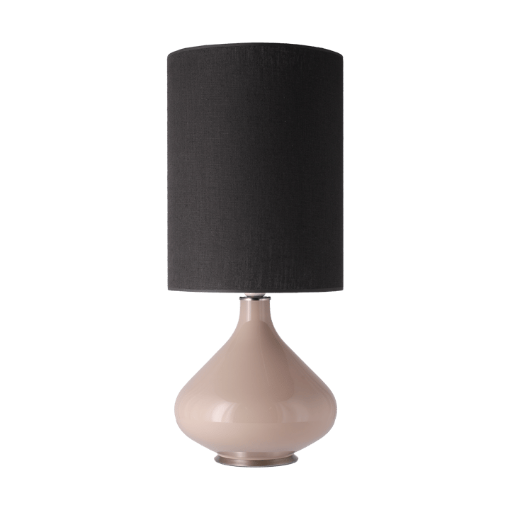 Flavia Tischleuchte beiger Lampenfuß - Lino Negro L - Flavia Lamps