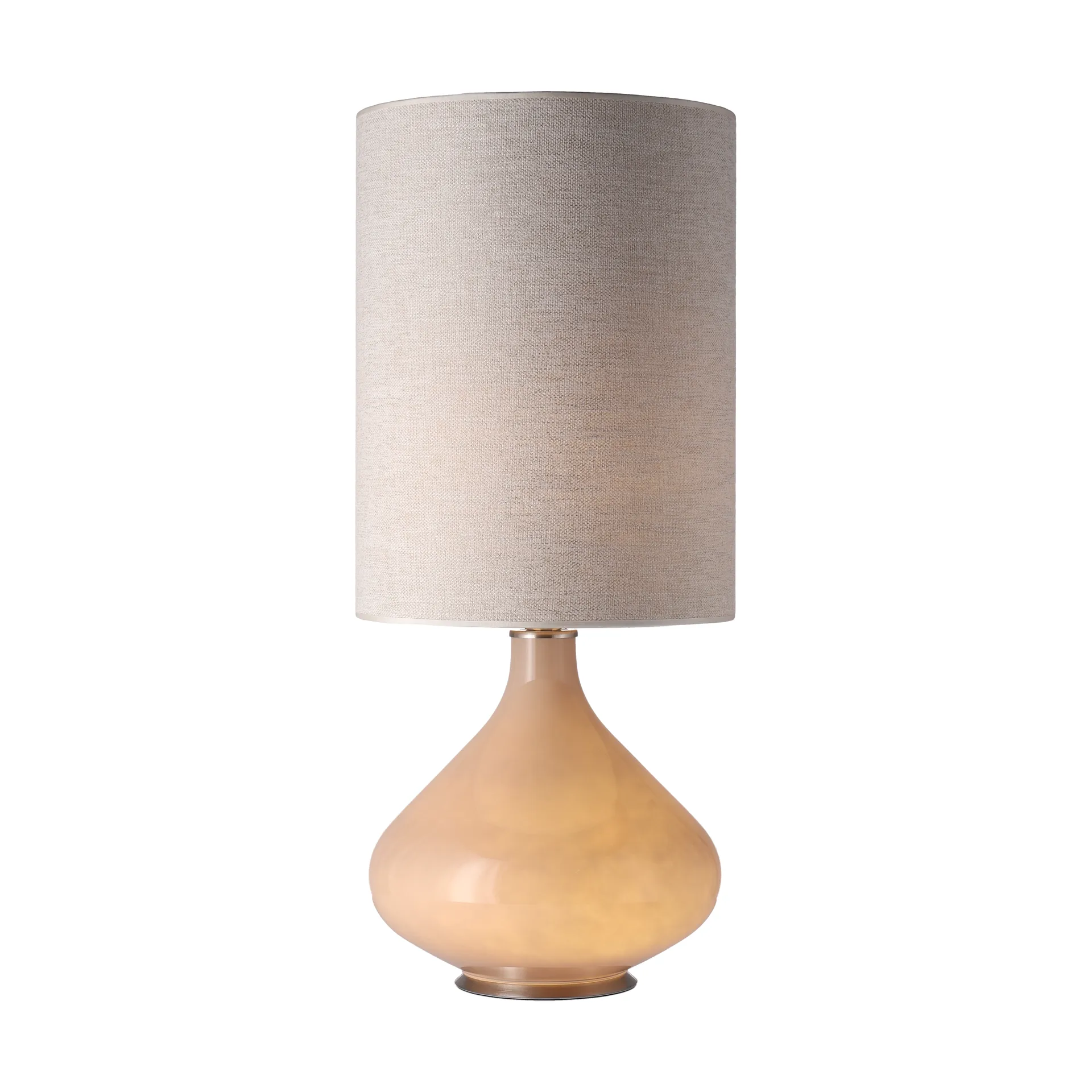 Flavia Tischleuchte beiger Lampenfuß, London Beige L Flavia Lamps