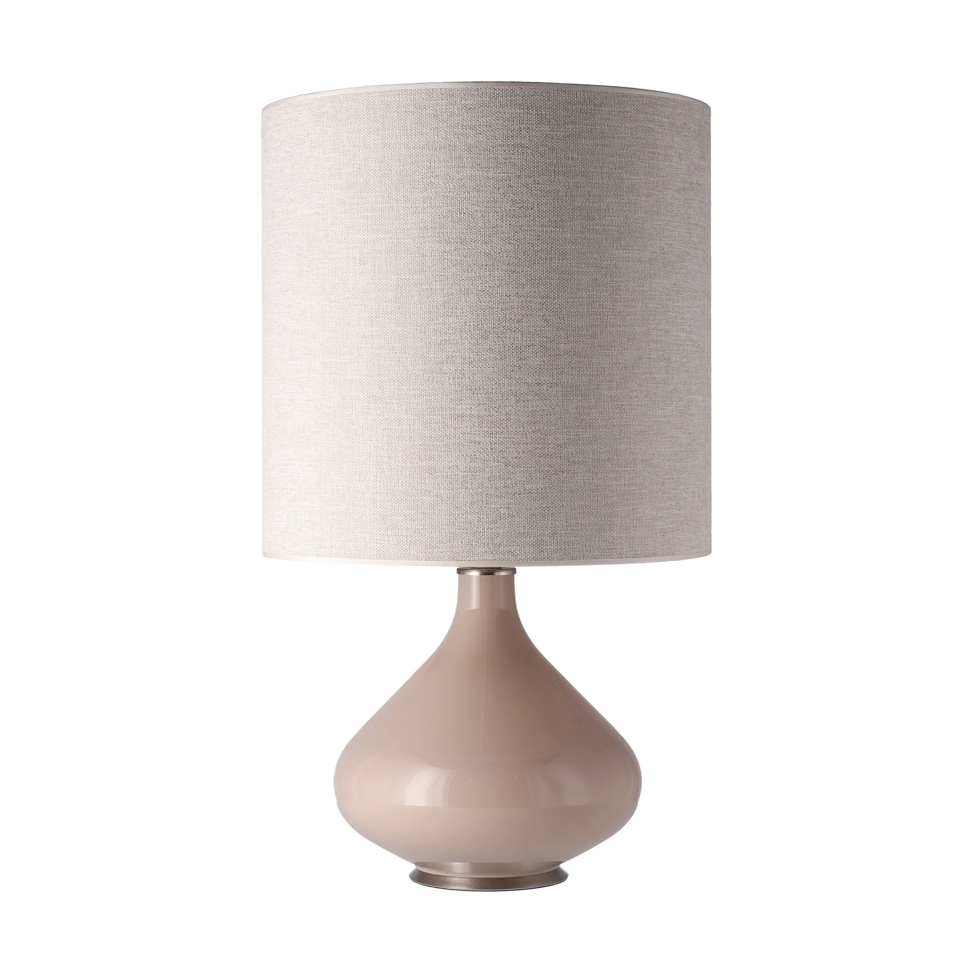 Flavia Tischleuchte beiger Lampenfuß, London Beige M Flavia Lamps